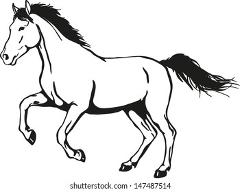 download horse drawing