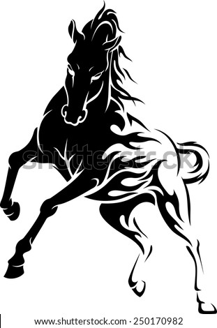 Wild Horse Abstract Flame