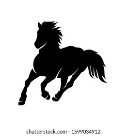 Wild Horse Animal Vector Silhouette 