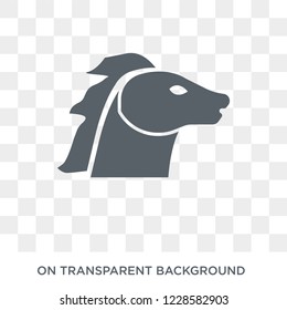 Wild horse icon. Trendy flat vector Wild horse icon on transparent background from animals  collection. 