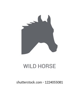 Wild horse icon. Trendy Wild horse logo concept on white background from animals collection. Suitable for use on web apps, mobile apps and print media.