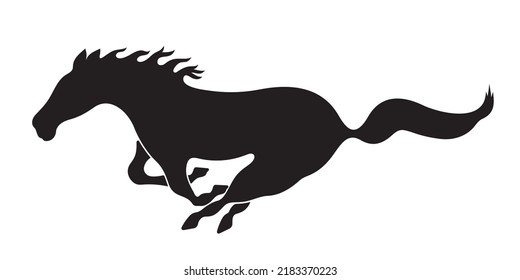 Wild Horse Running On White Background Stock Vector (Royalty Free ...