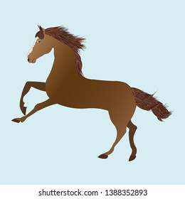 wild horse sketch in vector