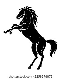 Wild Horse Standing, Land Animal Silhouette