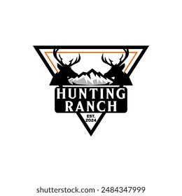 Wild Hunt Hunter Ranch Farm Adventure Logo Club Vintage Country Template Design Vector