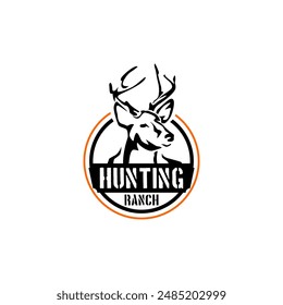 Wild Hunt Hunter Ranch Farm Adventure Logo Club Vintage Country Template Design Vector