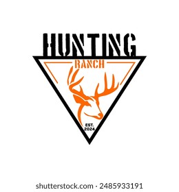 Wild Hunt Hunter Ranch Farm Adventure Logo Club Vintage Country Template Design Vector