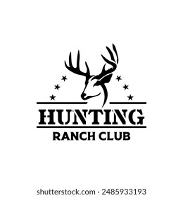 Wild Hunt Hunter Ranch Farm Adventure Logo Club Vintage Country Template Design Vector