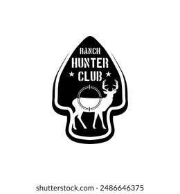 Wild Hunt Hunter Ranch Farm Adventure Logo Club Vintage Country Template Design Vector