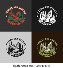 Wild hunter outdoor nice fo logo tshirt and element design