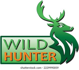 Wild hunter vector illustration design