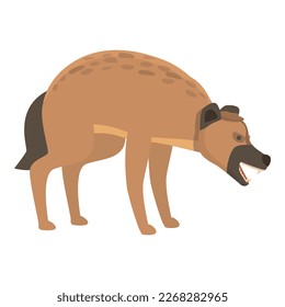 Wild hyena icon cartoon vector. Cute animal. Face mammal