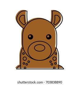 Wild hyena isolated icon