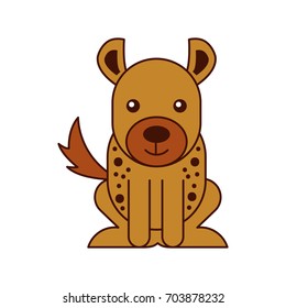 Wild hyena isolated icon