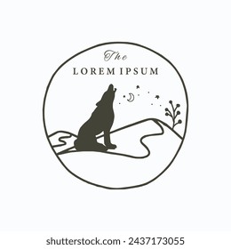 wild icon with fox,natural,leaf.Vector illustration for tattoo,accessories and interior