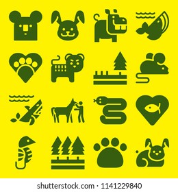 wild icon set. With rabbit, koala and rabbit  vector icons for graphic design and web