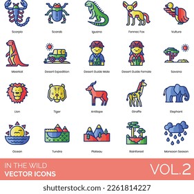 In The Wild Icons including Animal Skull, Antilope, Arctic Dog, Arctic Explorer Female, Arctic Explorer Male, Arctic Fox, Armadillo, Artic Exploration, Belunga Whale, Buggy, Cacao, Cacti