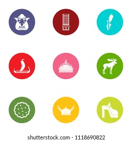 Wild icons set. Flat set of 9 wild vector icons for web isolated on white background