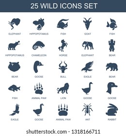 Wild Icons Trendy 25 Wild Icons Stock Vector (Royalty Free) 1318166711 ...