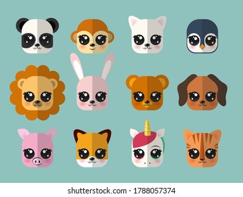 wild, illustration, animal, collection, cartoon, set, kids, funny, zoo, vector, bear, rabbit, character, fox, cute, isolated, icon, forest, fun, dog, wildlife, design, crab, elephant, baby, background