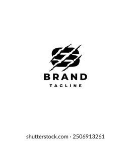 Wild Initial Letter S Scratches Logo Design. Initial Letter S Torn by Beast Logo Design.