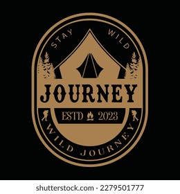 Wild Journey Camping, Travel, Adventure T-shirt Design