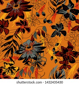 wild jungle pattern seamless design graphic