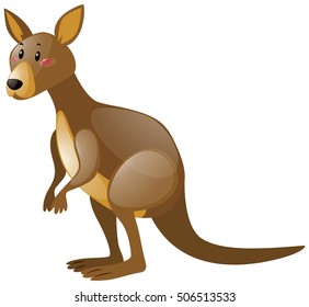 Illustration Cute Cartoon Kangaroo Stock Vector (Royalty Free) 1526058425