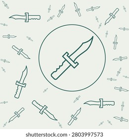 Wild Knife trendy vector illustration in flat style beauteous background.eps