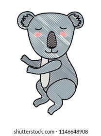 wild koala isolated icon