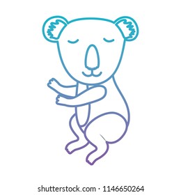 wild koala isolated icon