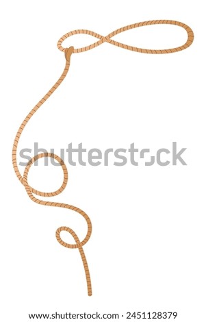 Wild lasso icon. Lasso vector icon for web design isolated on white background. Element for print, banner, card, brochure, logo