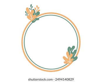 Ilustración de fondo de marco de hoja silvestre