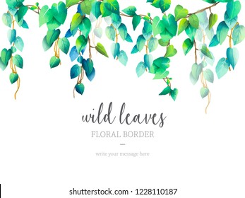 Wild Leaves Floral Border