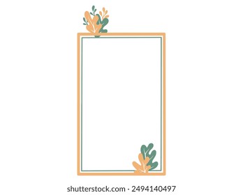 Wild Leaves Frame Background Illustration
