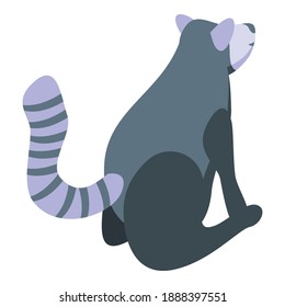 Wild lemur icon. Isometric of wild lemur vector icon for web design isolated on white background