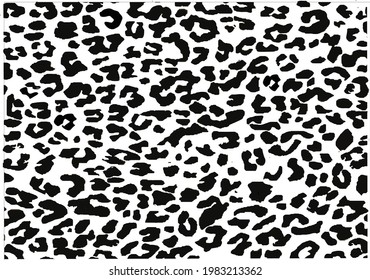 dibujo manual de diseño de arte vectorial de leopardo salvaje