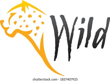 Diseño de material vectorial de leopardo salvaje
