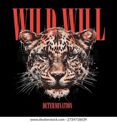 Wild Leopard Will Determination Art