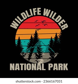wild lief illustrations with patches for t-shirts and other uses