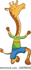 WILD LIFE ANIMAL GIRAFFE CARTOON CHARACTER