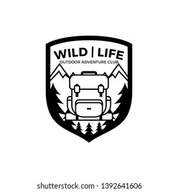 Wild Life Backpack Adventures Logo Design Inspiration