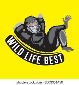 wild life best slogan t shirt design