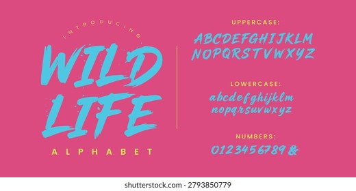 Wild Life Brush Script Alphabet Font for Creative Branding and Graphic Design