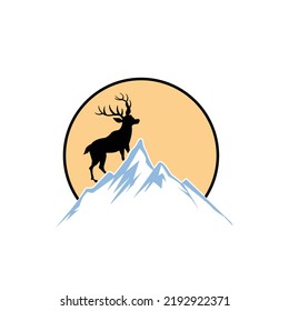 Wild Life Or Deer Or Animal Or Mountain Logo Design New Fresh Concept. Logo Design Services By Freelance Logo Designer. Mountain Minimalist Logo Ideas.