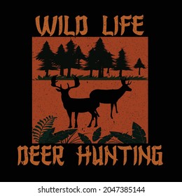 WILD LIFE DEER HUNTING DESIGN 