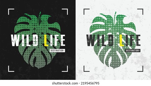 wild life destination t shirt design template