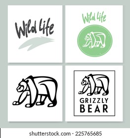 wild life images set