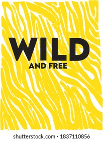 wild life leopard slogan text print