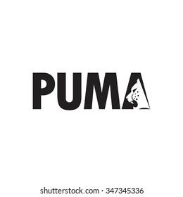 wild life predator logo template. logo vector of puma.